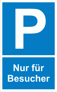 Parkplatzschild Beispiel